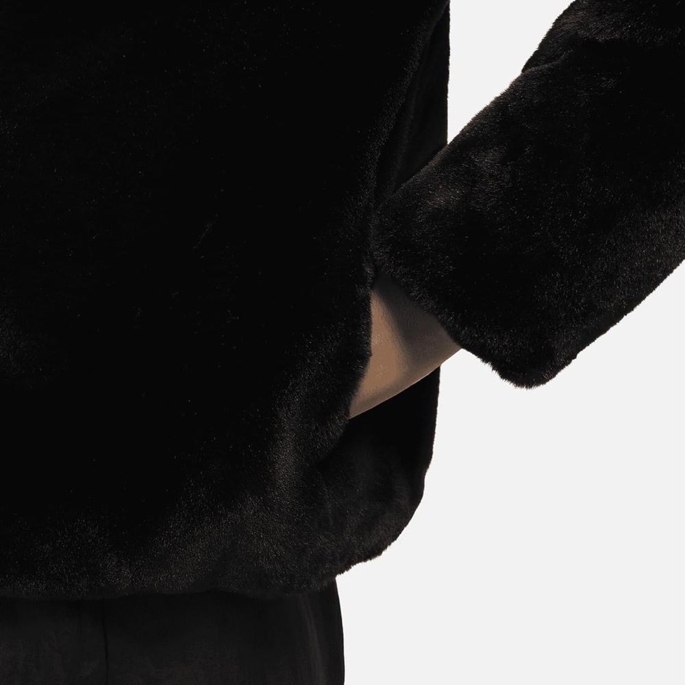 Nike Women's Black and Cream Teddy Jacket - Picture 7 of 12